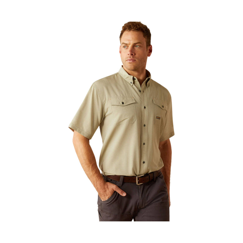 Ariat Men's Made Tough VentTEK DuraStretch Work Shirt - Oil Green