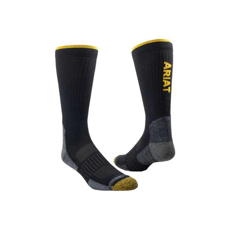 Ariat Tek High Performance Crew 2 Pack Socks - Black