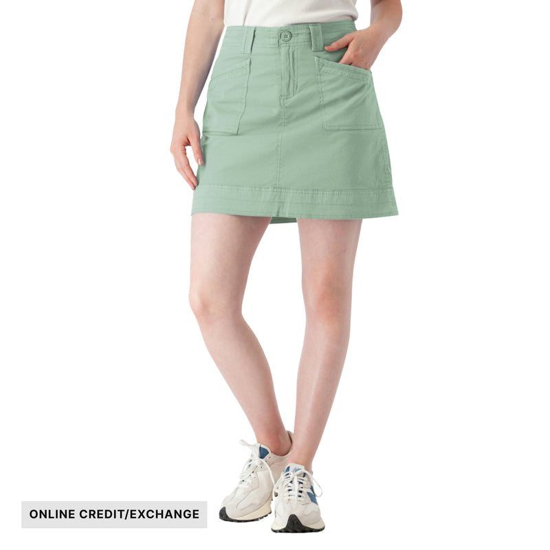 Aventura Women's Arden Woven Organic Skort - Granite Green