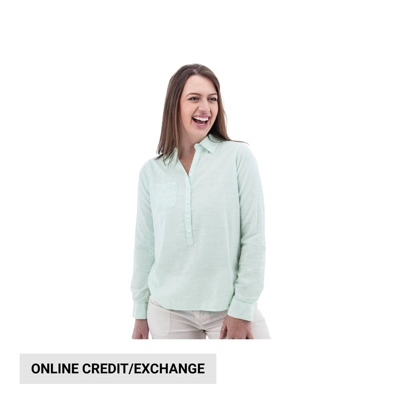Aventura Women's Devon Popover Top - Fair Aqua