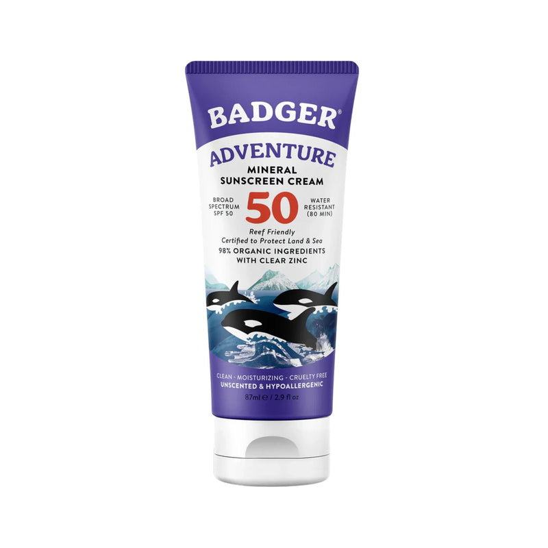 Badger Adventure Sunscreen 2.9oz Cream SPF 50