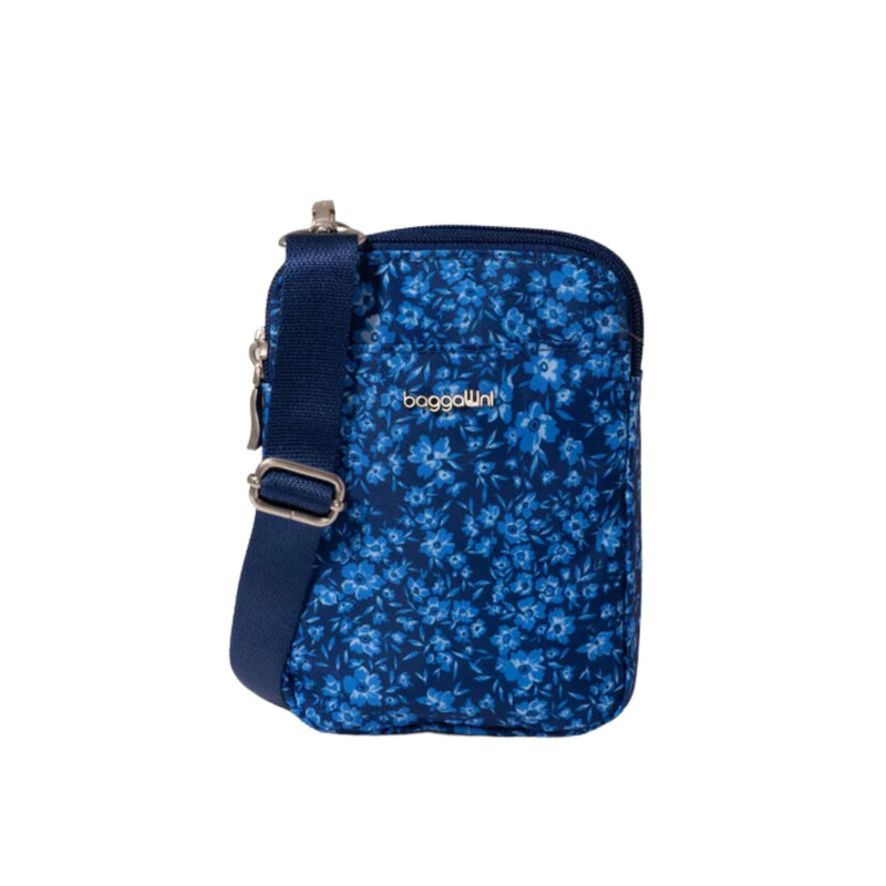Baggallini Modern Take Two RFID Crossbody - Navy Petal