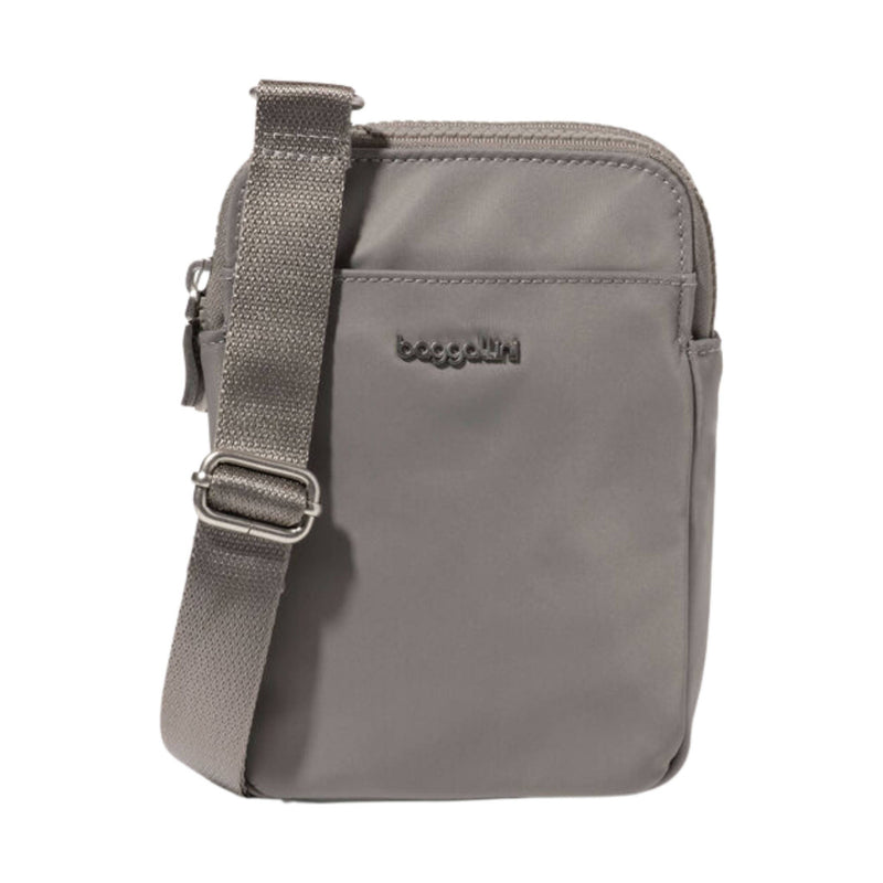 Baggallini Modern Take Two RFID Crossbody - Steel Grey Twill
