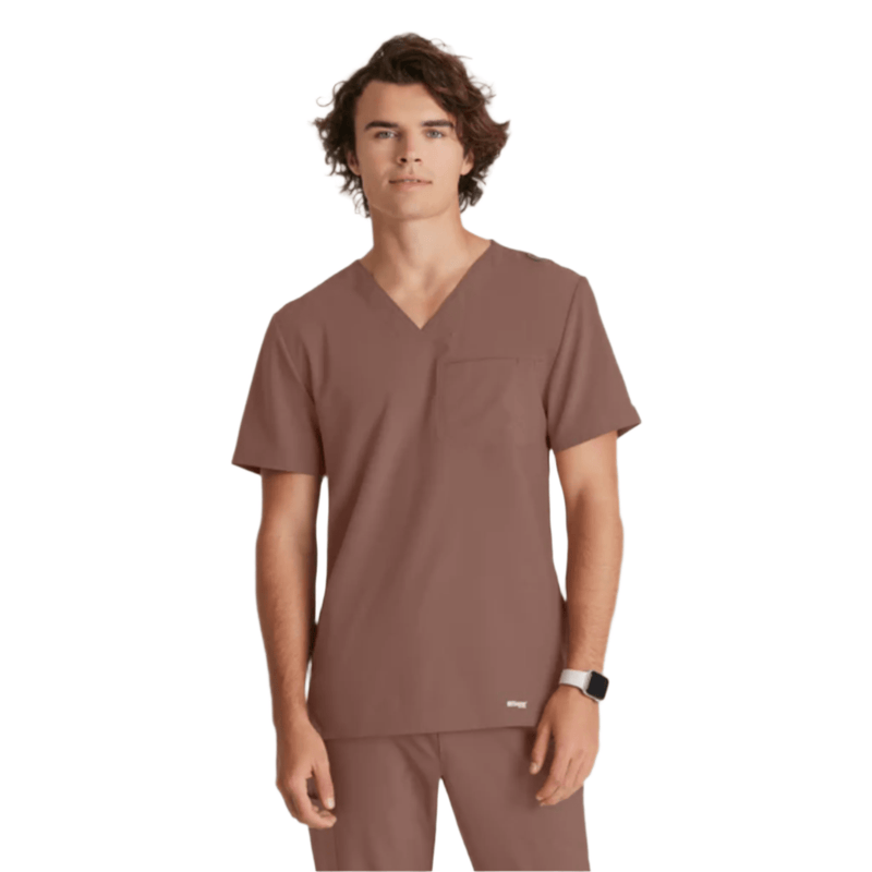 Barco Men's Journey Scrub Top - Driftwood