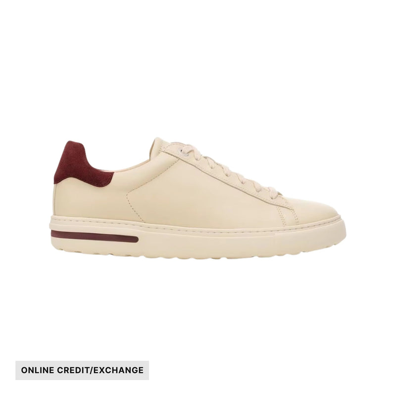 Birkenstock Bend Low Leather Shoe - Eggshell/ Suede Zinfandel