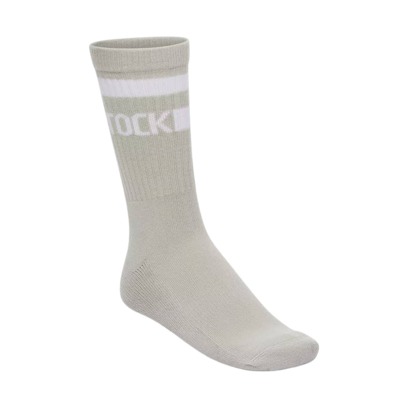 Birkenstock Cotton Crew Stripe Socks - Stone Coin/ White