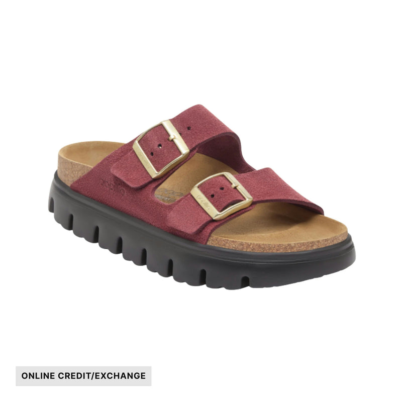 Birkenstock Papillio Arizona Chunky Sandal - Suede Leather Zinandel