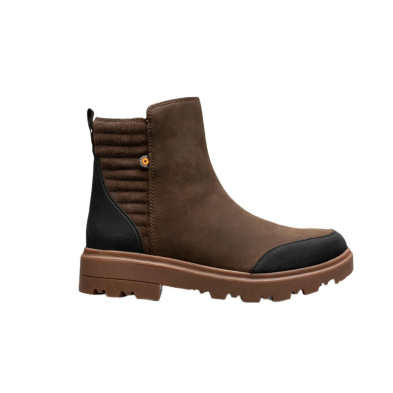 Bogs Women's Holly Zip Leather II Rain Boots - Dark Brown