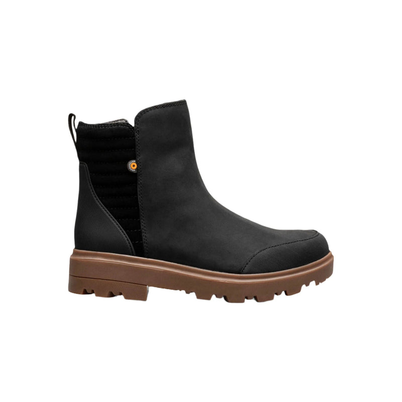 Bogs Women's Holly Zip Leather II Slip On Boots - Black