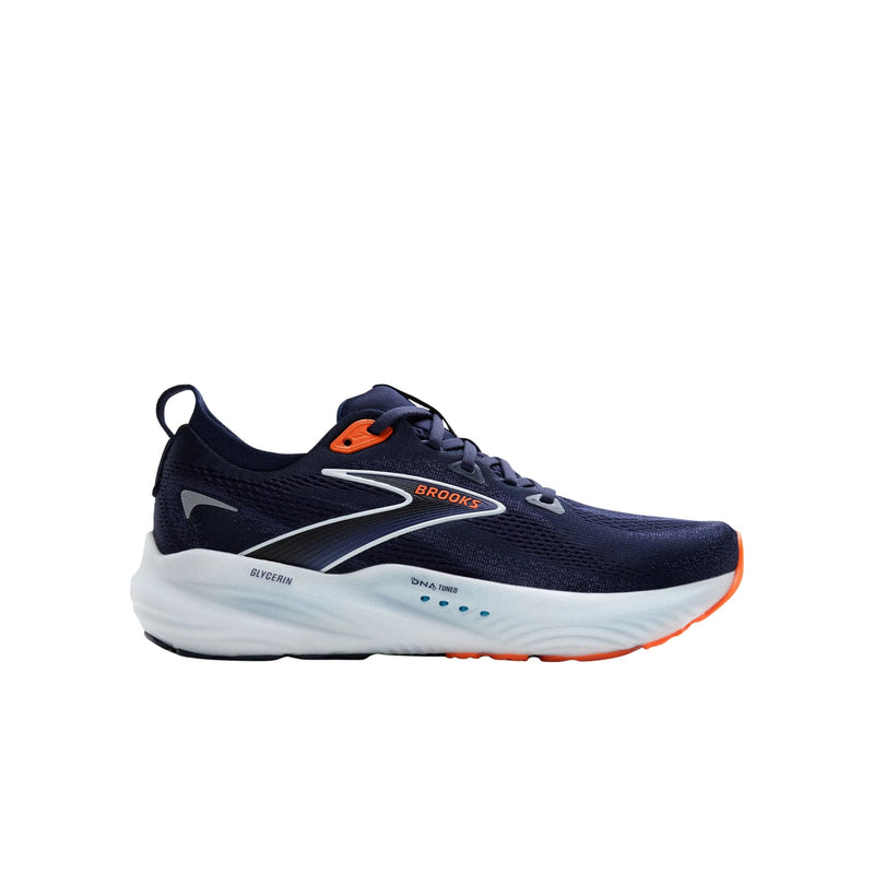 Brooks Men's Glycerin 22 Road Running Shoes - Peacoat/Blue Ribbon/Orange