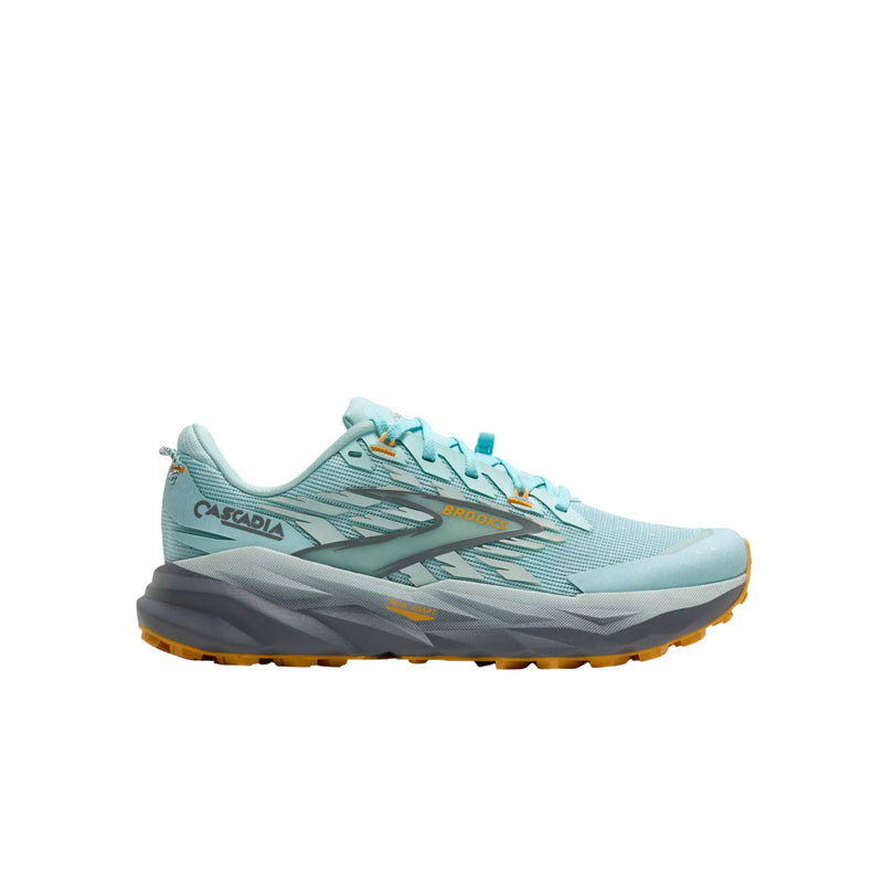 Brooks Women's Cascadia 19 Trail Running Shoes - Clearwater/Primer Grey/Apricot
