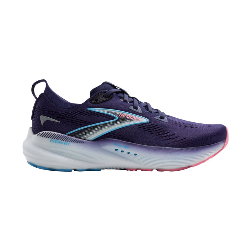 Brooks Women's Glycerin GTS 22 Road Running Shoes - Blue Ribbon/Peacoat/Dianthus