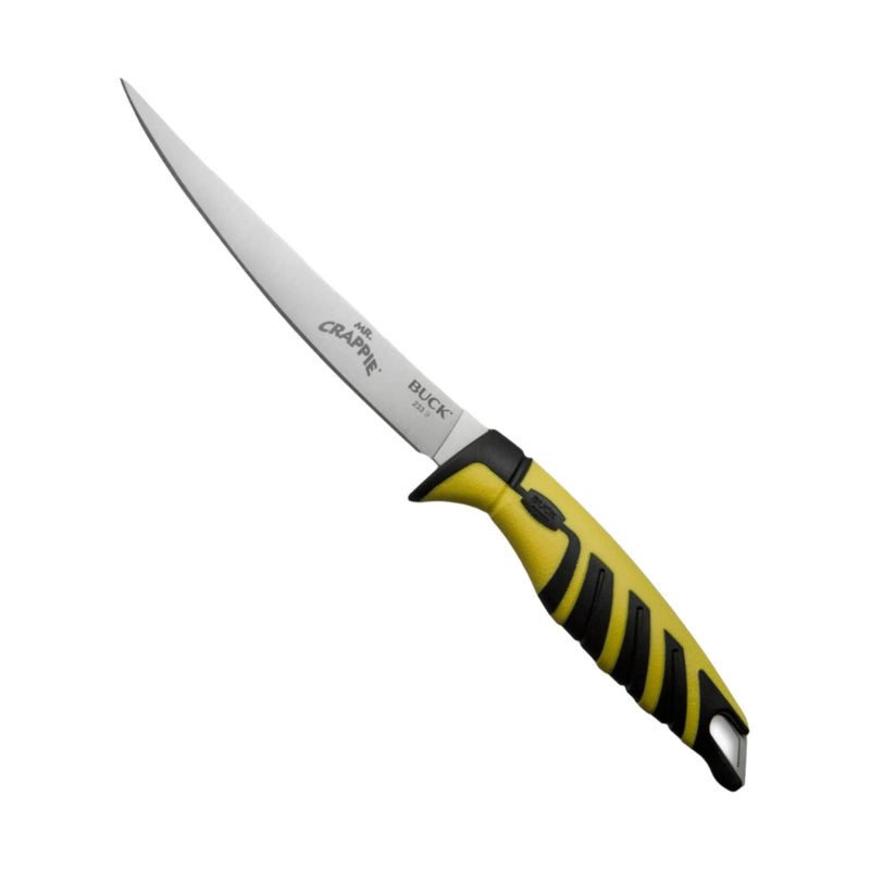 Buck Mr Crappie Slab Shaver Knife - Yellow/Black