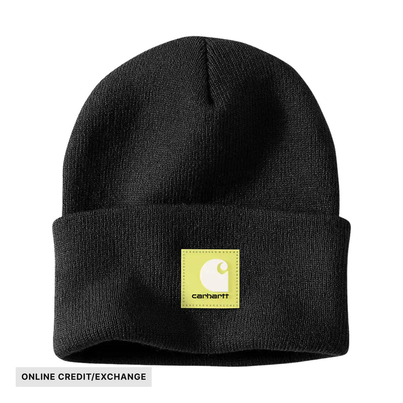 Carhartt Knit Rubber Patch Beanie - Black
