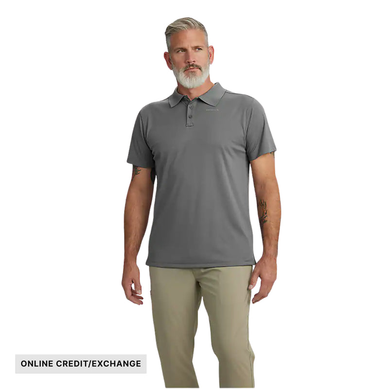 Carhartt Men's Force Sun Defender Relaxed Logo Polo - Steel