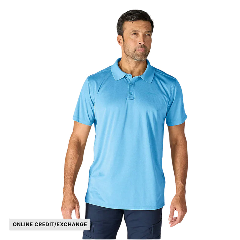 Carhartt Men's Force Sun Defender Relaxed Logo Polo - Tranquil Blue Heather
