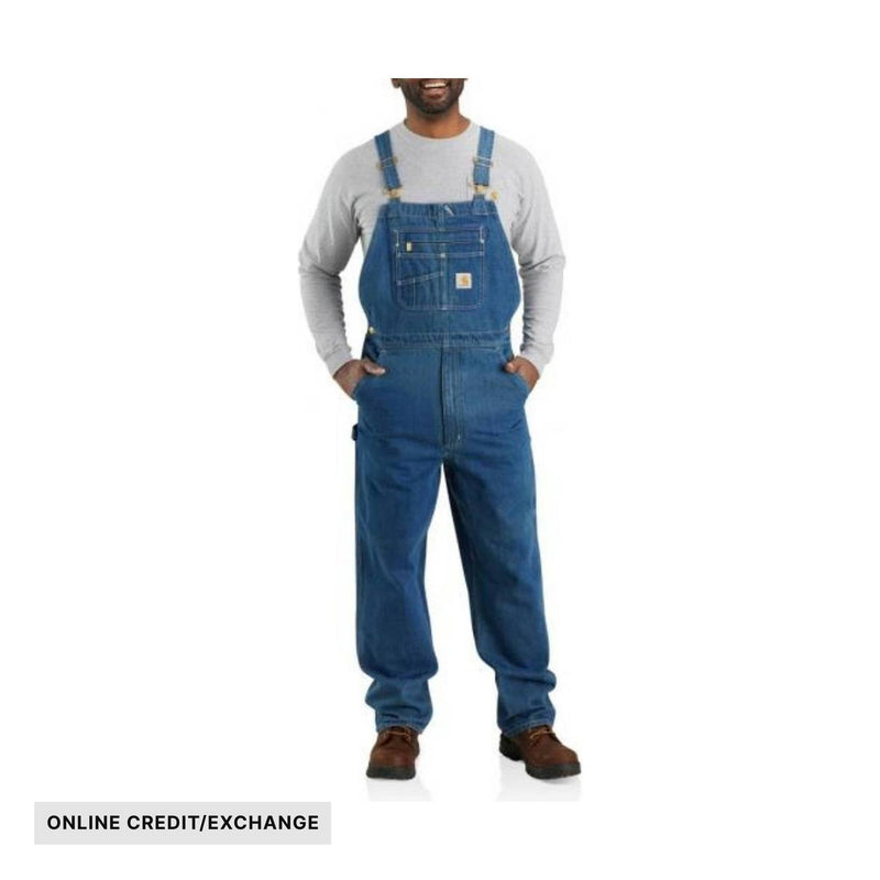 Carhartt Men's Loose-Fit Denim Bib Overalls - Darkstone