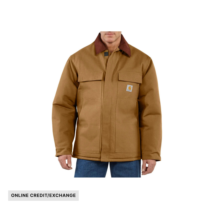 Carhartt Men's Loose Fit Firm Duck Insulated Traditional Coat - Carhartt Brown