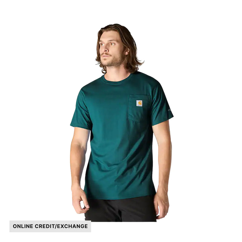 Carhartt Men's Relaxed Fit Short Sleeve Pocket Tee - Greenstone