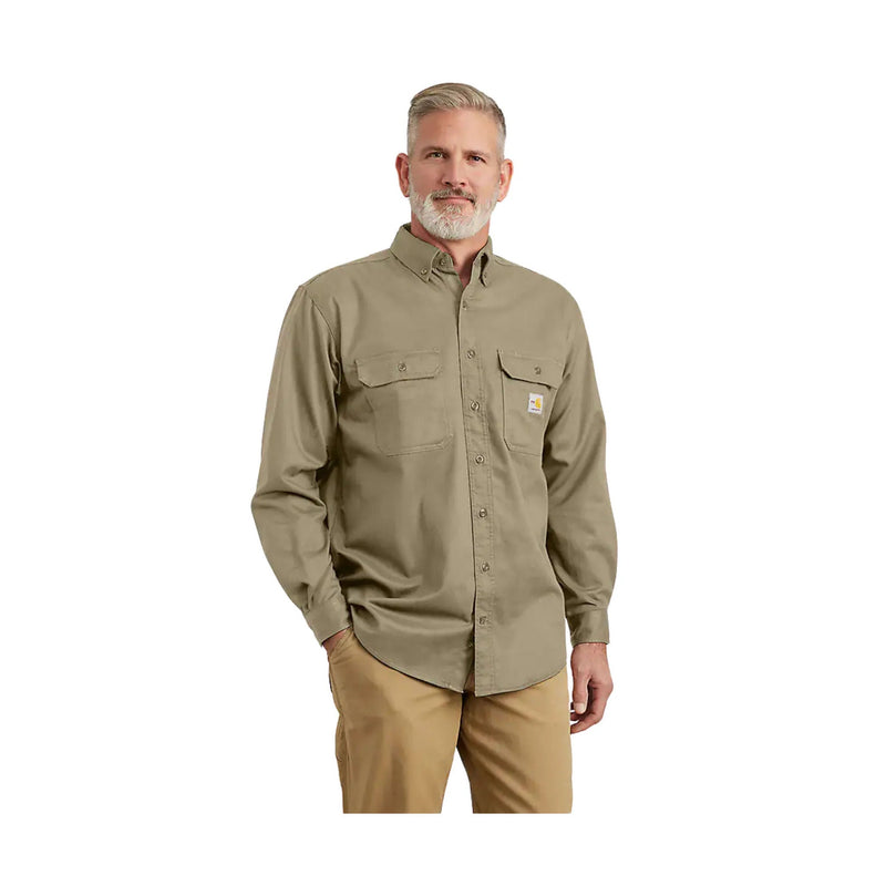 Carhartt Men's Flame Resistant Classic Twill Shirt - Khaki