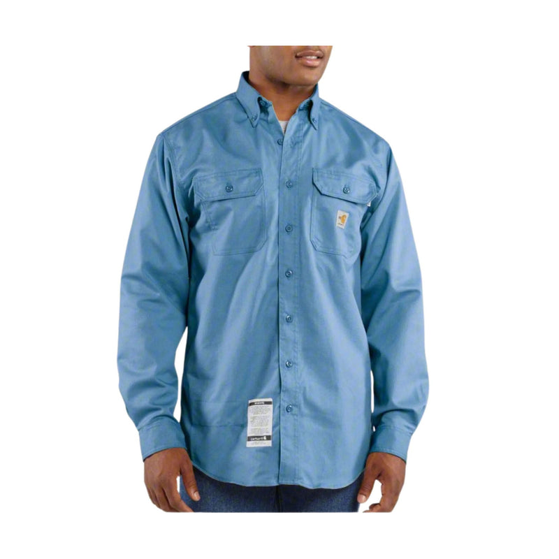 Carhartt Men's Flame Resistant Classic Twill Shirt - Mutiny Blue