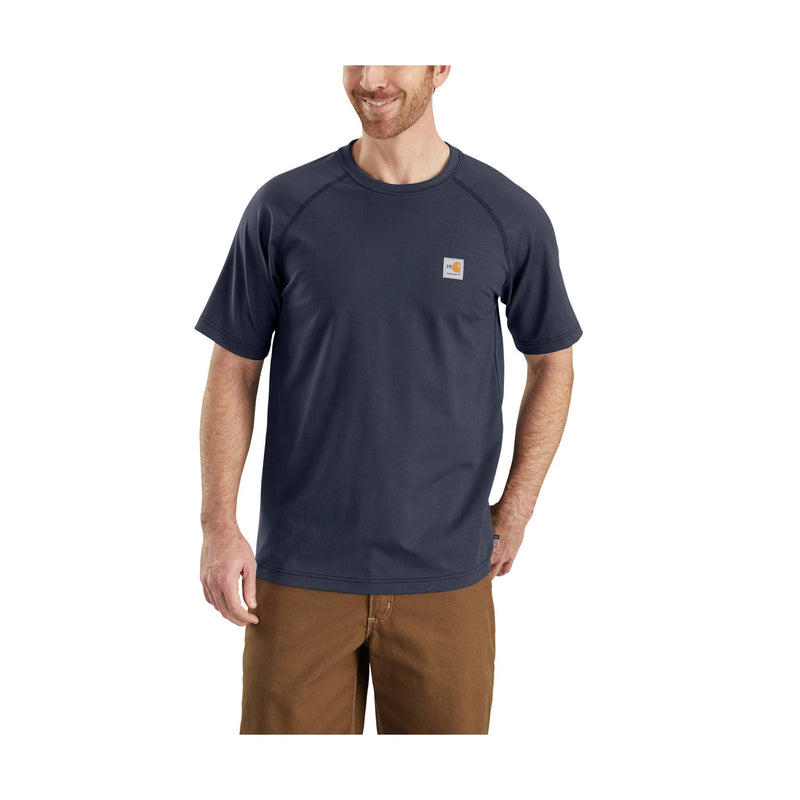 Carhartt Men's Flame Resistant Force Relaxed Fit Lightweight Short Sleeve T Shirt - Dark Navy