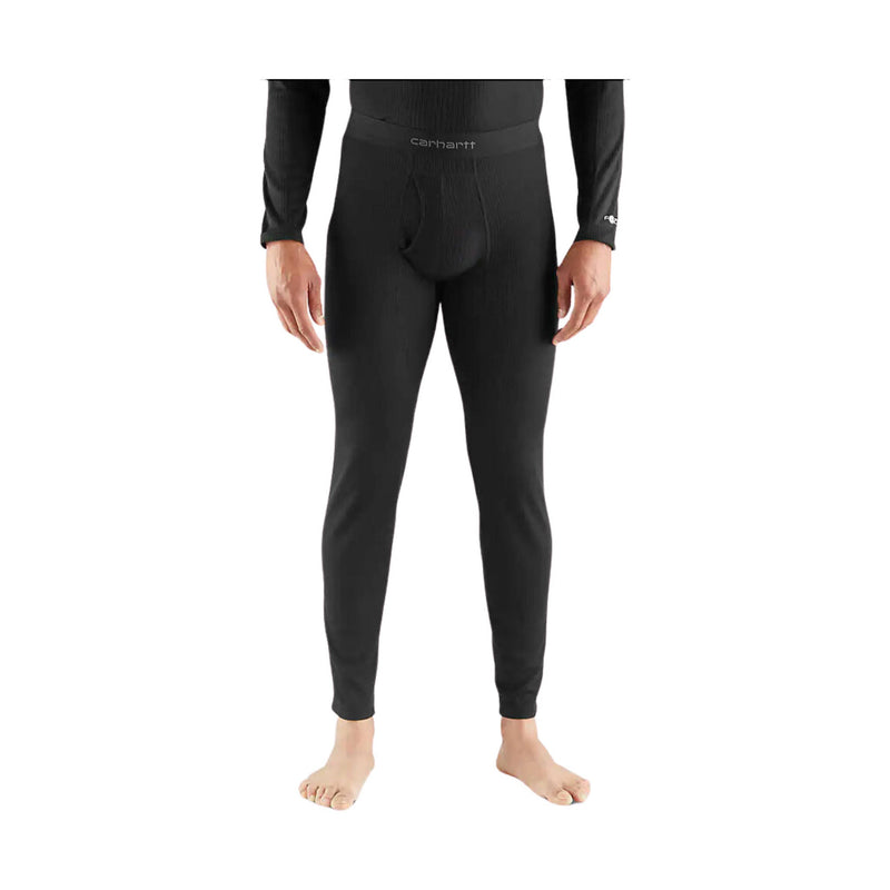 Carhartt Men's Force Midweight Waffle Base Layer Pant - Black