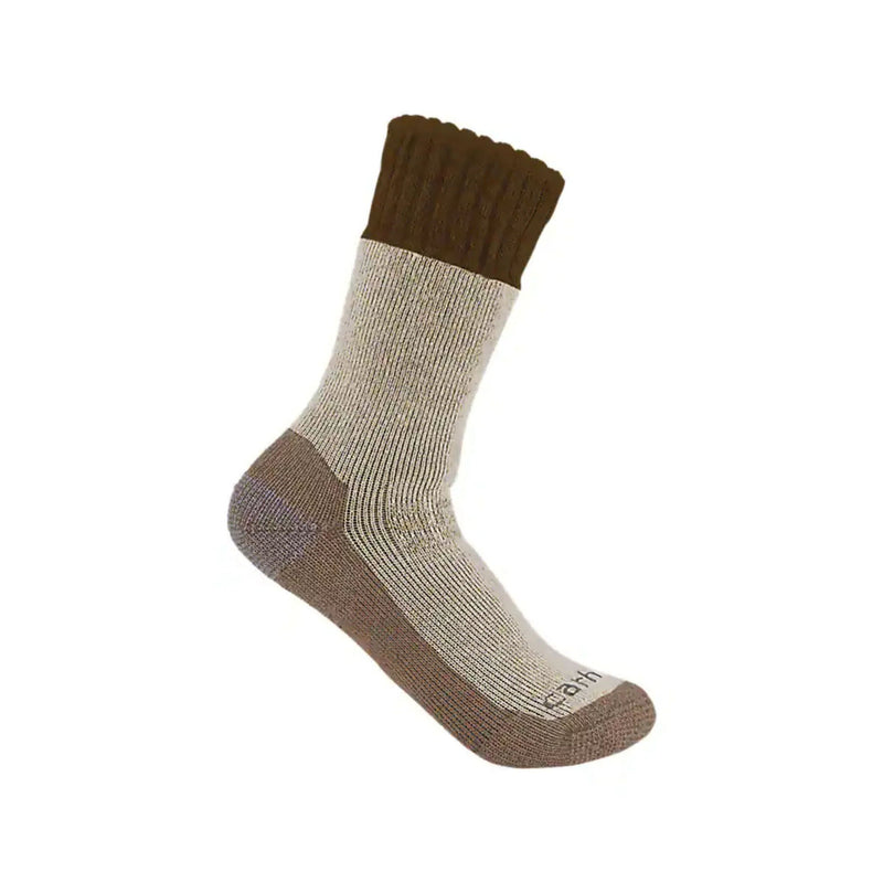 Carhartt Men's Heavyweight Synthetic Wool Blend Boot Sock - Brown