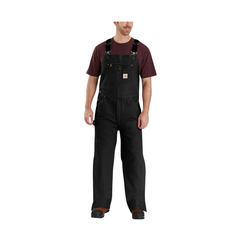 Carhartt Men's Loose Fit Insulated Bib Overall - Black