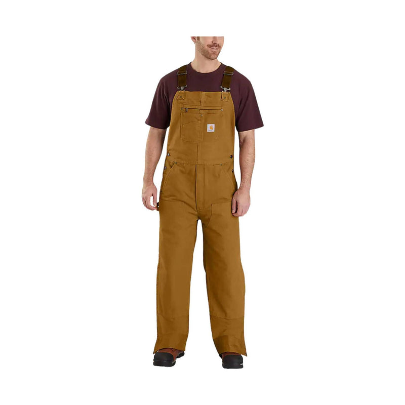 Carhartt Men's Loose Fit Insulated Bib Overall - Carhartt Brown