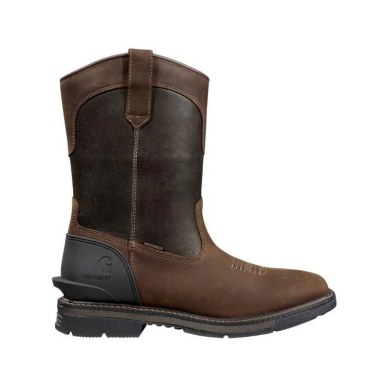 Carhartt Men's Montana Waterproof 11 Inch Steel Square Toe Wellington Boot - Brown/Burnt Olive