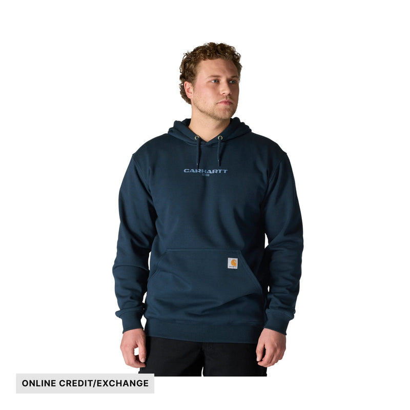 Carhartt Men's Rain Defender Loose Fit Midweight 1889 Graphic Sweatshirt - New Navy