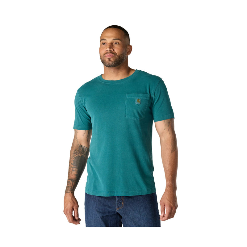 Carhartt Men's Relaxed Fit Lightweight Short Sleeve Pocket Tee - Greenstone