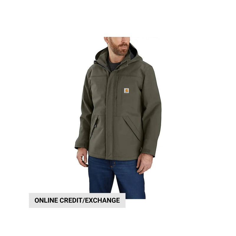 Carhartt Men's Storm Defender Loose Fit Heavy Weight Rain Jacket - Moss