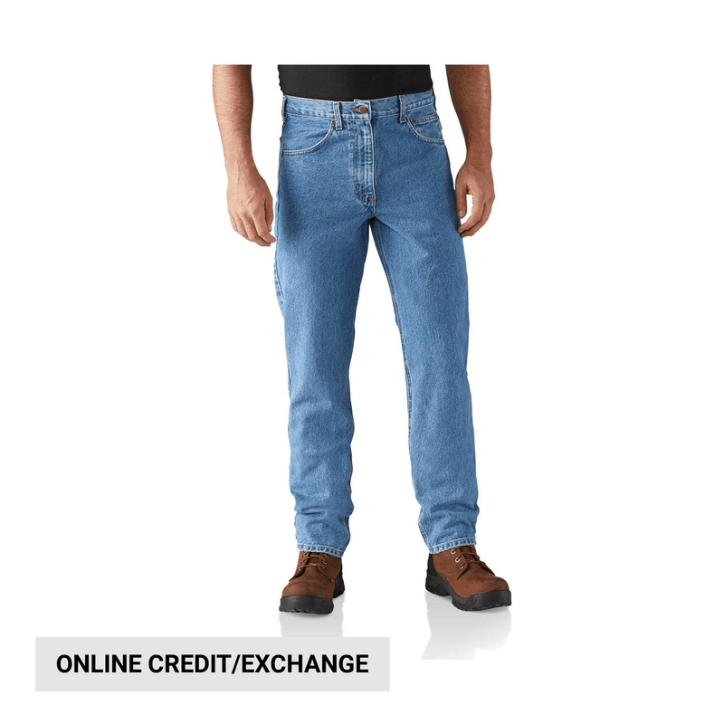 Carhartt Men's Straight/Traditional-Fit Tapered-Leg Jeans - Stonewash