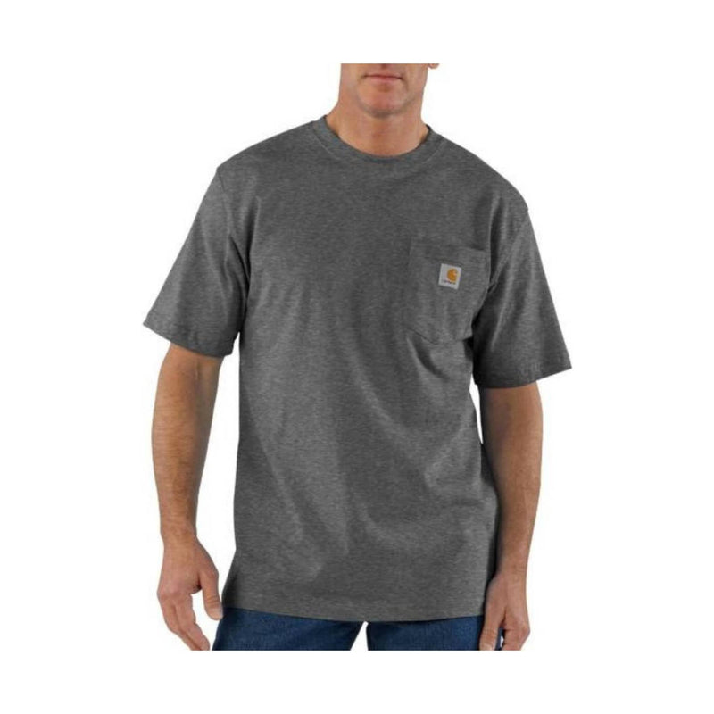 Carhartt Men's Loose Fit Heavyweight Short Sleeve Pocket T Shirt - Carbon Heather