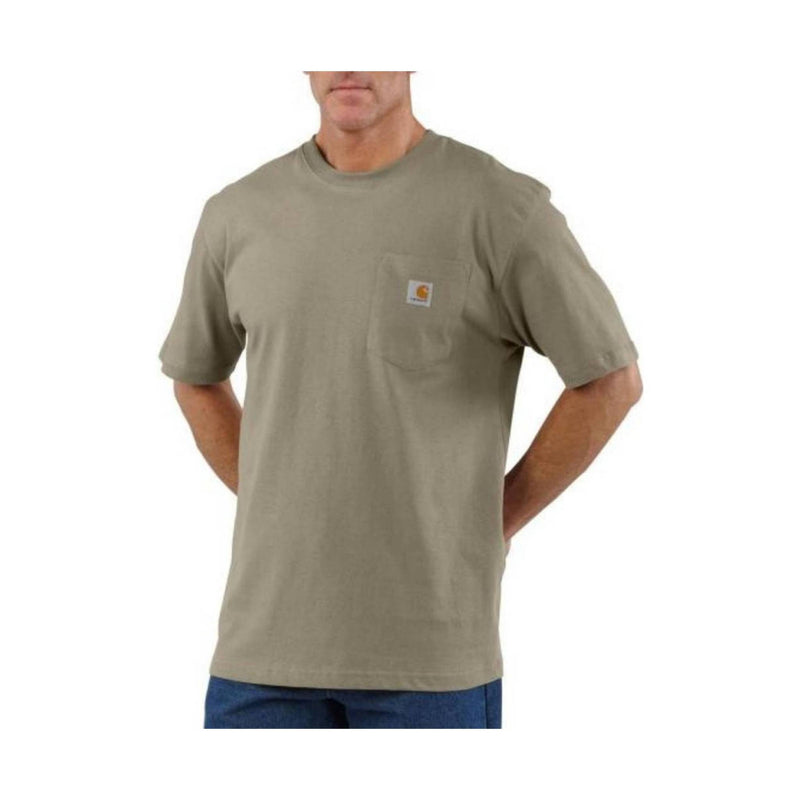 Carhartt Men's Loose Fit Heavyweight Short Sleeve Pocket T Shirt - Desert