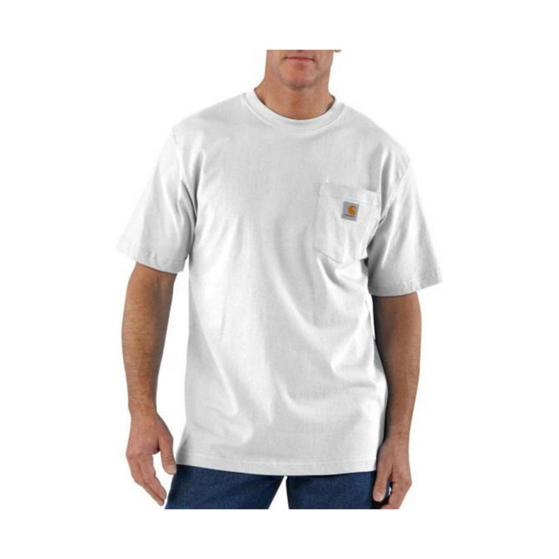 Carhartt Men's Loose Fit Heavyweight Short Sleeve Pocket T Shirt - White