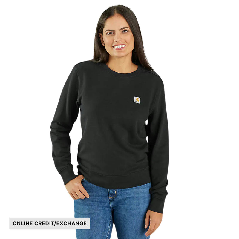 Carhartt Women's Tencel Fiber Series Relaxed Fit French Terry Crewneck Sweatshirt - Black