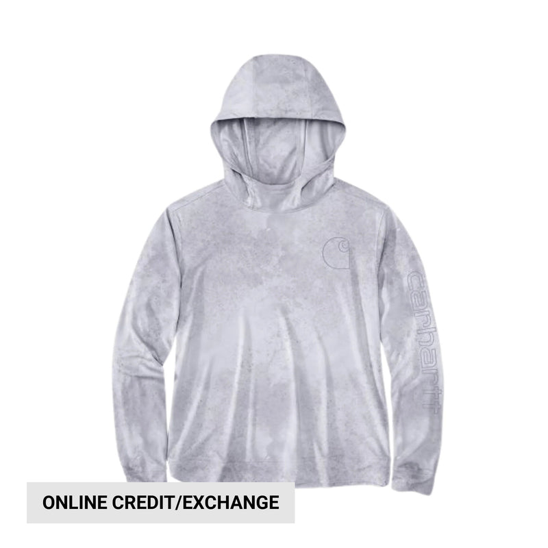 Carhartt Women's Force Sun Defender Relaxed Fit Lightweight Long Sleeve Hooded Graphic T Shirt - Lavender Watercolor