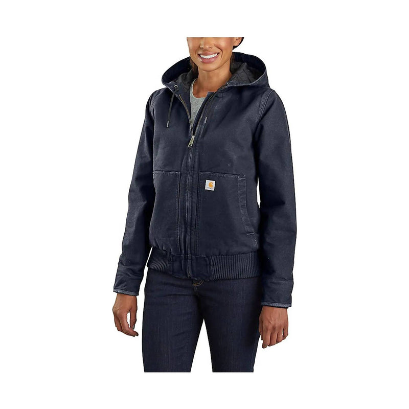 Carhartt Women's Loose Fit Washed Duck Insulated Active Jacket - Navy