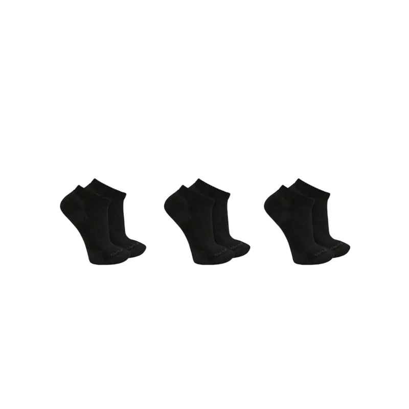 Carhartt Women's Midweight Cotton Blend Low Cut Sock 3 Pack - Black
