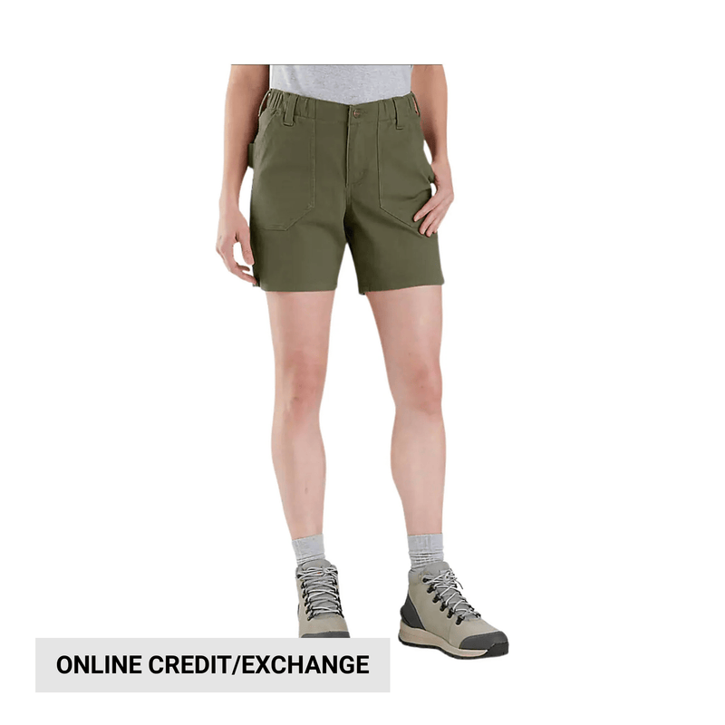 Carhartt Women's Rugged Flex Relaxed Canvas Work Short - Basil