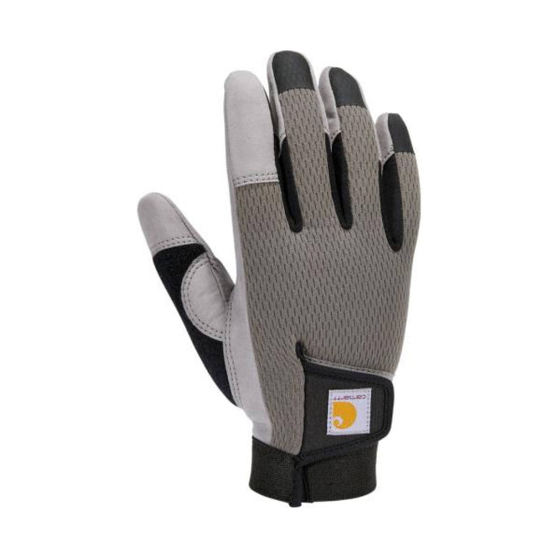 Carhartt Women's Synthetic Leather High Dexterity Touch Sensitive Secure Cuff Gloves - Steel Grey