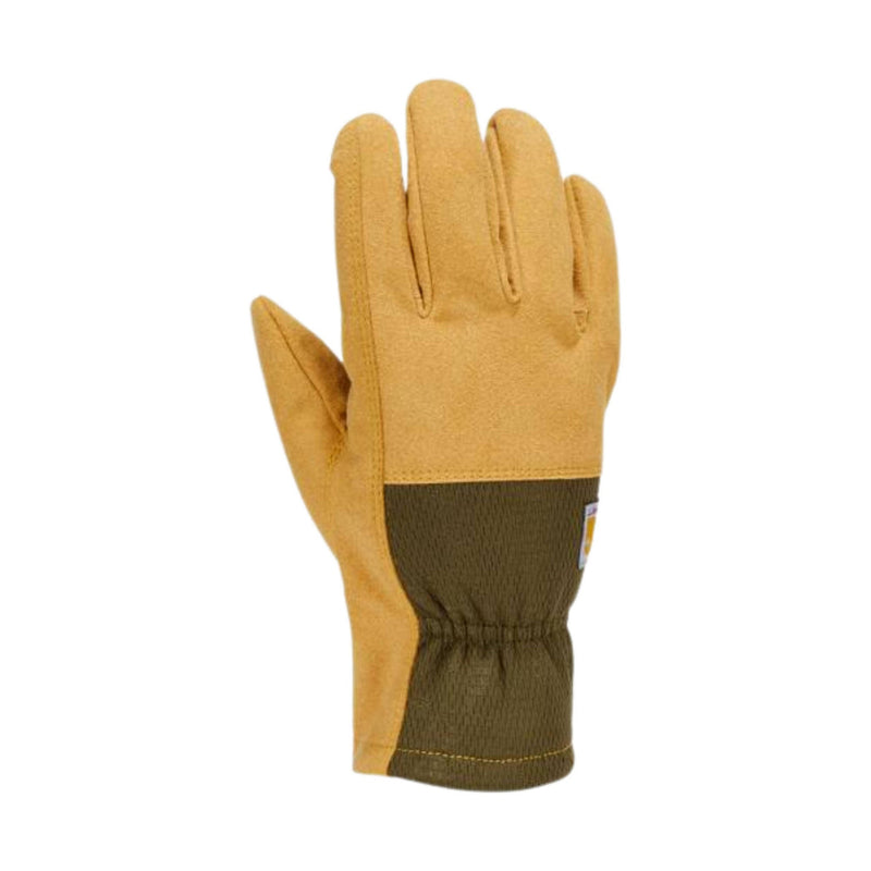 Carhartt Women's Synthetic Suede Stretch Knit Gloves - Barley/Basil
