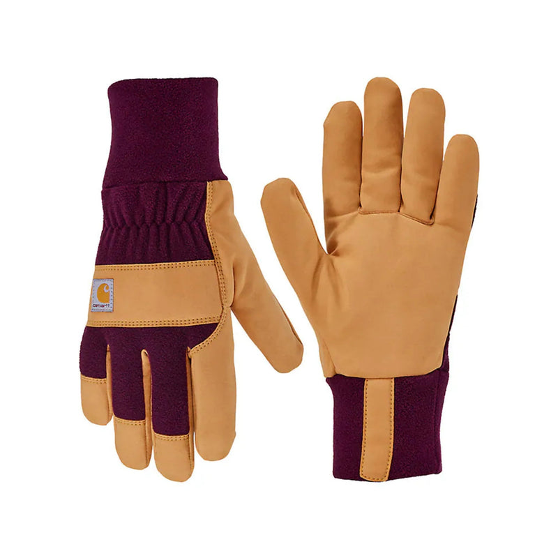Carhartt Women's Wind Resistant Fleece Work Gloves - Eggplant