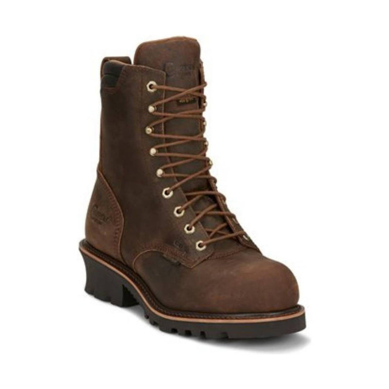 Chippewa Men's 8 Inch Valdor Waterproof Insulated Composite Toe Logger - Brown