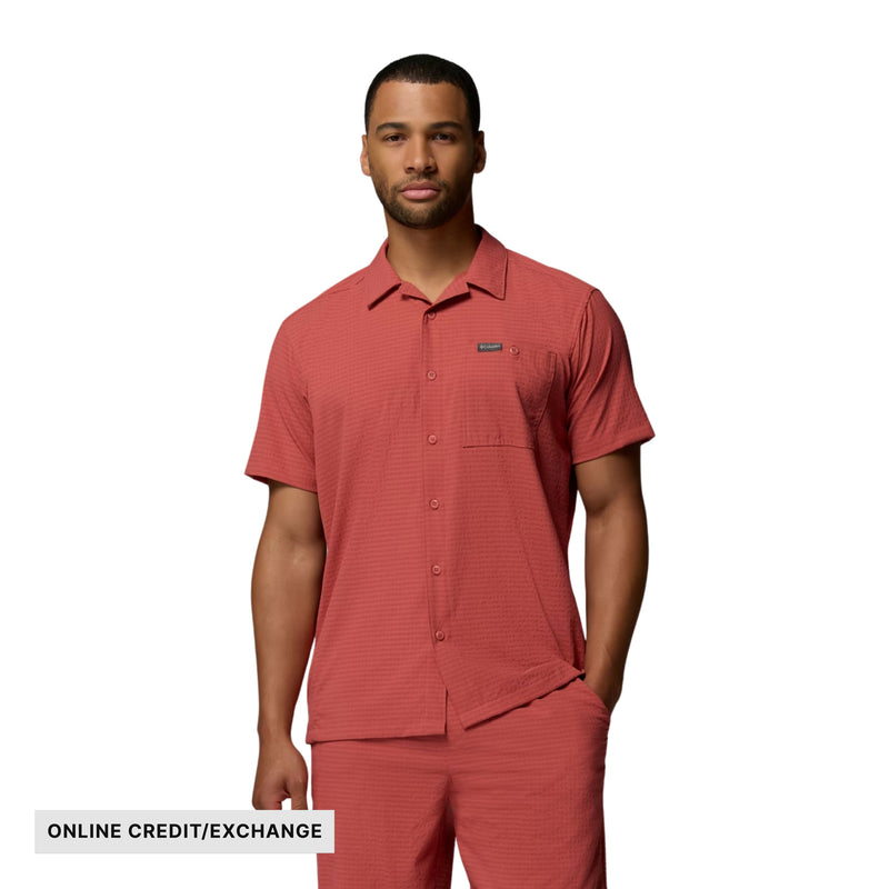 Columbia Men's Utilizer Short Sleeve Camp Shirt - Washed Red