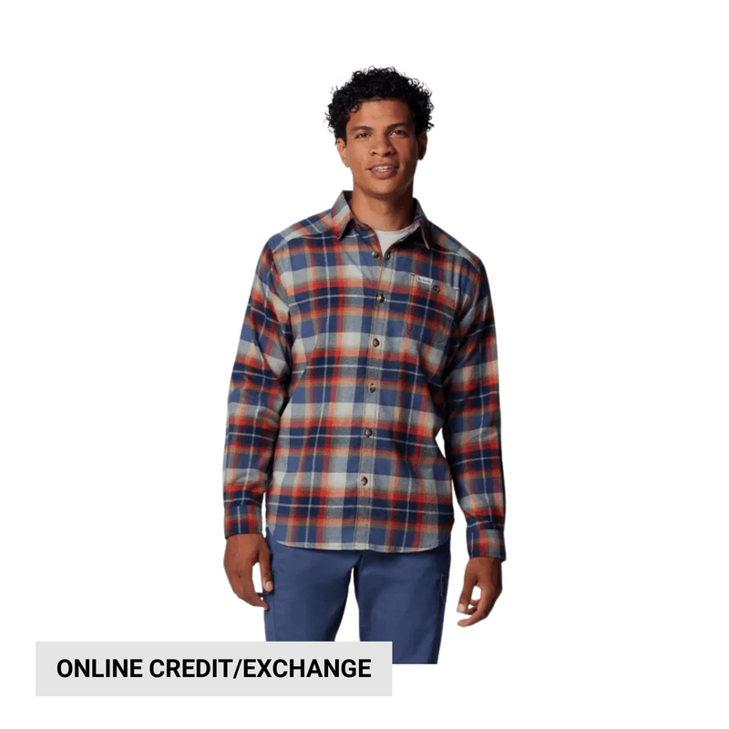 Columbia Men's Cornell Woods Flannel Long Sleeve Shirt - Collegiate Navy Classic Multi Tartan