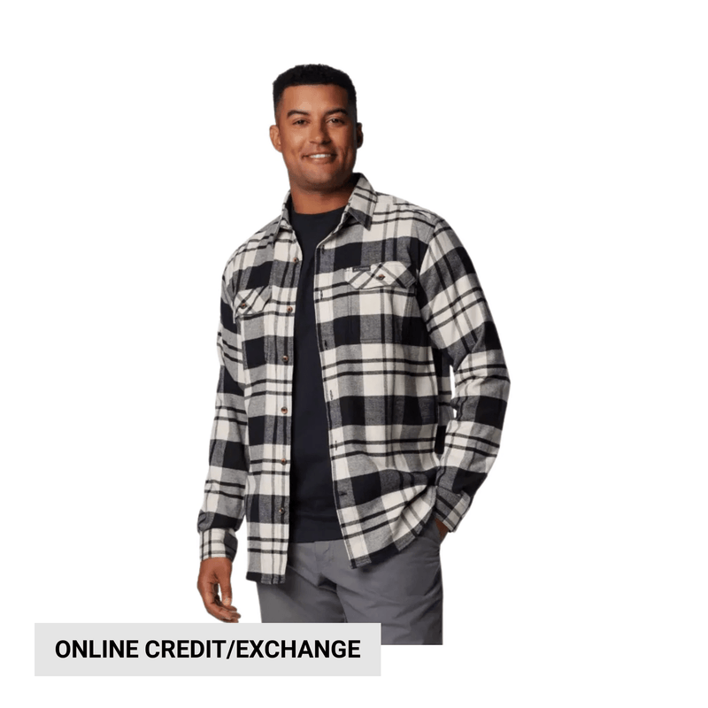Columbia Men's Flare Gun Stretch Flannel Shirt - Black River Crossing Plaid
